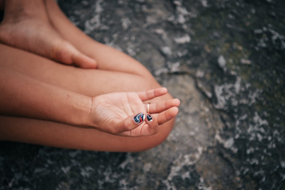 Close-up of hands in a yoga mudra