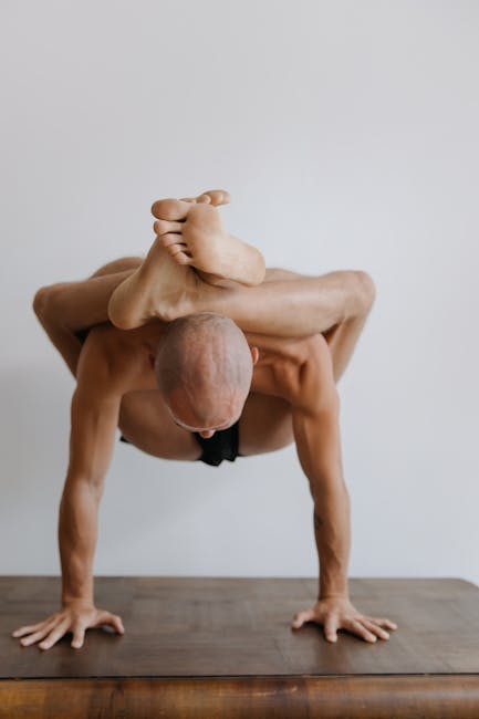 Yoga practitioner in a balancing pose